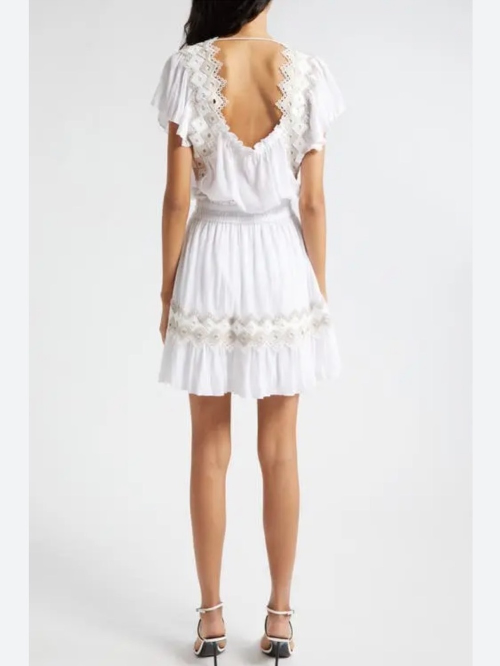 RAMY BROOK Bridget Eyelet Embroidered Dress in Ivory - Picture 3 of 12